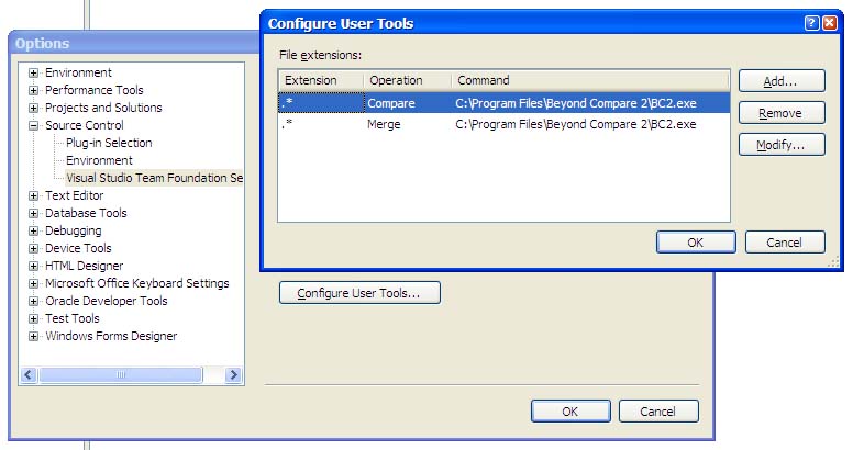 Visual Studio File Comparison Settings